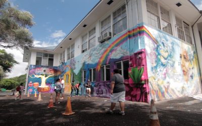 Mele Murals: Cathedral Catholic Academy & Pacific Buddhist Academy