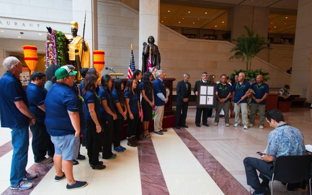 Kamehameha Statue Lei Draping – Washington DC