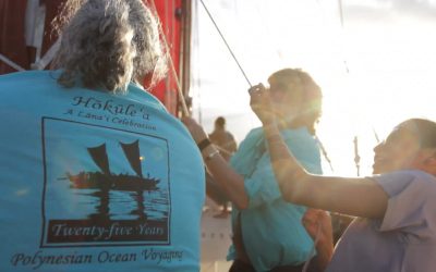 Pūlama Lānaʻi Leadership Aboard Hōkūleʻa