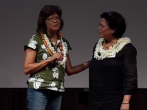 Creativity’s Visual Voice – Indigenous Wisdom In Bold Color: Maile Meyer and Meleanna Meyer at #TEDxManoa