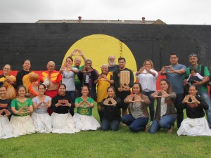 Hawaiians and Aboriginals stand in solidarity at Redfern